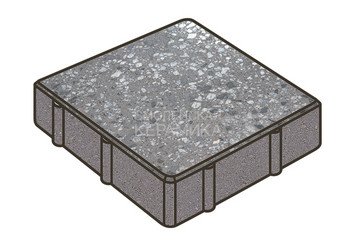 Гранитная тротуарная плитка Готика, Квадрат Granite FINO, 200x200x80, Галенит 1
