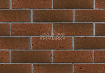 Кирпич лицевой керамический ЛСР Красный темный флэш рустик 1НФ 1