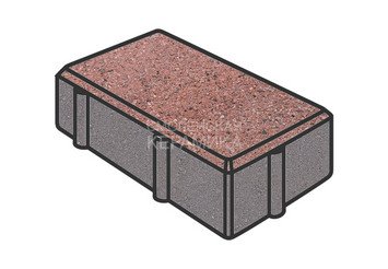 Тротуарная плитка Готика, Брусчатка Premium Gold, 200x100x60 мм, цвет Голд 8 1