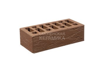 Кирпич облицовочный СТАРЫЙ ОСКОЛ Коричневый рустик 1НФ 7
