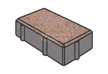 Тротуарная плитка Готика, Брусчатка Premium Gold, 240x120x70 мм, цвет Голд 4 1