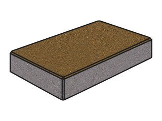Тротуарная плитка Готика, "Картано Profi", 60 мм, желтый