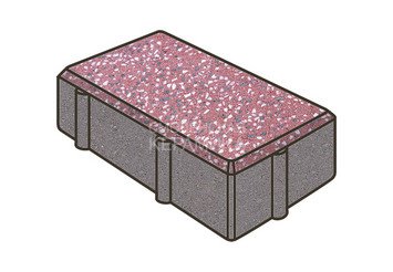 Гранитная тротуарная плитка Готика, Брусчатка Granite FINO, 200x100x80, Емельяновский 1