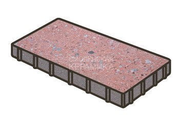 Гранитная тротуарная плитка Готика, Плита Granite FINO, 600x400x80, Травертин 1