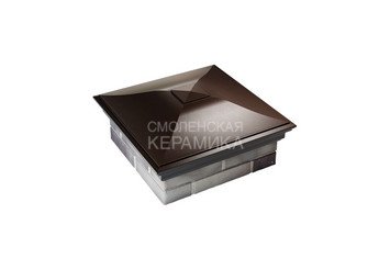 Колпак Zking Monblan 520 х 520 с посадкой на 2 кирпича коричневый 1
