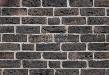 Фасадная плитка ручной формовки Real Brick «Europe» черный магнезит 1