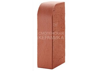 Кирпич лицевой полнотелый радиусный ЛСР Красный гладкий, R60 1НФ 4