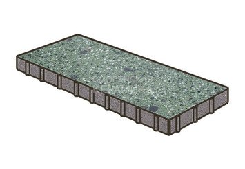 Гранитная тротуарная плитка Готика, Плита Granite FINO, 900x300x100, Порфир 1