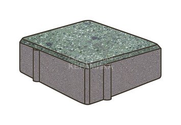 Гранитная тротуарная плитка Готика, Квадрат Granite FINO, 100x100x80, Порфир 1