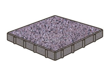 Тротуарная плитка Готика, Квадрат Premium Gold, 600x600x80 мм, цвет Голд 20 1