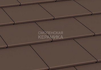 Цементно-песчаная черепица рядовая BRAAS Тегалит, тёмно-коричневый 1