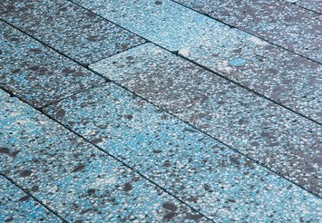 Гранитная тротуарная плитка Готика, Квадрат Granite FINO, 300x300x100, Азул Бахия 2