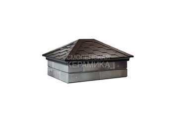 Колпак Zking Everest 520 х 390 с посадкой на 2x1,5 кирпича коричневый 2