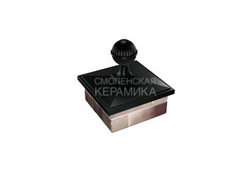 Колпак с шаром Zking Bona 385 х 385 с посадкой на 1,5 кирпича черный 2