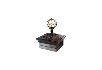 Колпак Zking Monblan 385 x 385 на 1,5 кирпича под фонарь коричневый 1