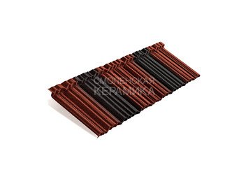Композитная черепица Metrotile METROSHAKE II Красно-чёрный 1