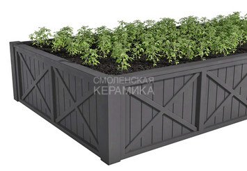 Модульная грядка Астра 3600x900x320мм (готовый комплект), серый 3