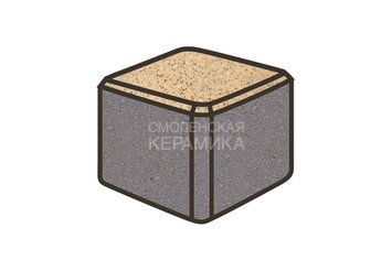 Гранитная тротуарная плитка Готика, Куб Granite FINO, 100x100x100, Жельтау 1