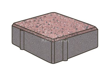 Гранитная тротуарная плитка Готика, Квадрат Granite FINO, 100x100x80, Ладожский 1