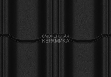 Модульная черепица AQUASYSTEM Гётеборг Rooftop Бархат, Zn180, Чёрный матовый RAL9005, 1205х765мм 3