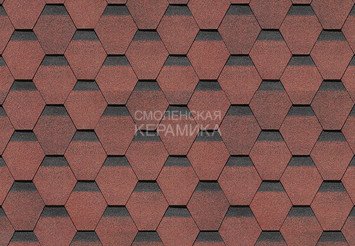 Гибкая черепица Döcke Premium ШЕФФИЛД клубника 1
