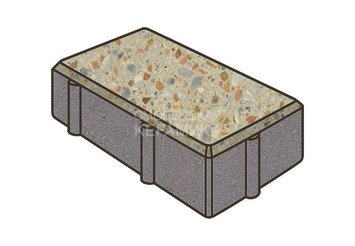 Гранитная тротуарная плитка Готика, Брусчатка Granite FINO, 200x100x80, Зарф 1