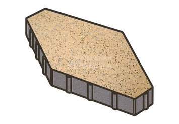 Гранитная тротуарная плитка Готика, Зарядье Granite FINO, 600x400x100, Жельтау 1
