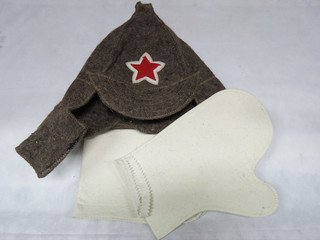 Набор для сауны Мужской войлок (3 предмета) (ЭС)
