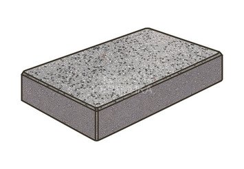 Гранитная тротуарная плитка Готика, Картано Granite FINO, 300x150x100, Цветок Урала 1