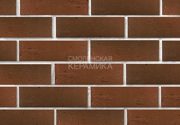 Кирпич лицевой керамический ЛСР Красный темный флэш рустик 1НФ 2
