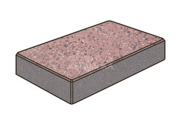 Гранитная тротуарная плитка Готика, Картано Granite FINO, 300x150x80, Ладожский 1