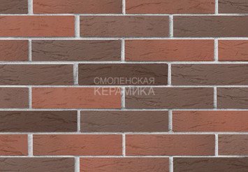 Кирпич лицевой керамический ЛСР Красный флэш ультра рустик 1НФ 2