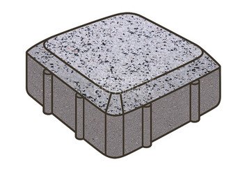 Тротуарная плитка Готика, Старая площадь Premiun Gold, 160x160x60 мм, цвет Голд 3 1