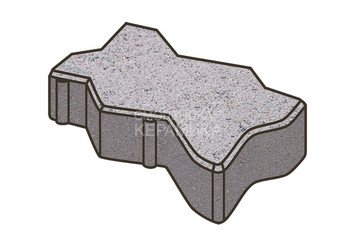 Тротуарная плитка Готика, Зигзаг/Волна Premiun Gold, 225x112,5x100 мм, цвет Голд 1 1