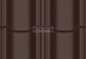 Модульная черепица AQUASYSTEM Гётеборг Rooftop Бархат, Zn180, Коричневый матовый RAL8017, 1205х765мм 3