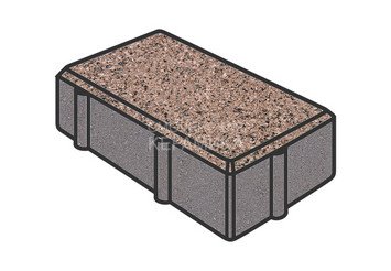 Тротуарная плитка Готика, Брусчатка Premium Gold, 200x100x80 мм, цвет Голд 16 1