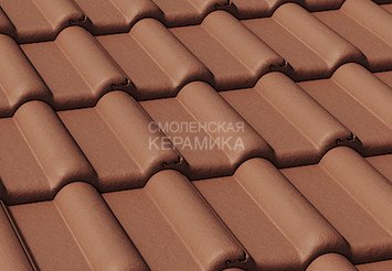 Цементно-песчаная черепица рядовая BRAAS Франкфуртская, коричневый 1