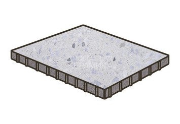 Гранитная тротуарная плитка Готика, Квадрат Granite FINO, 1000x1000x100, Мансуровский 1