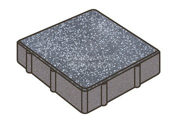 Гранитная тротуарная плитка Готика, Квадрат Granite FINO, 200x200x80, Суховязкий 1
