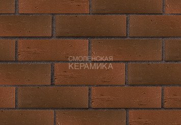 Кирпич лицевой керамический ЛСР Красный темный флэш рустик 1НФ 3