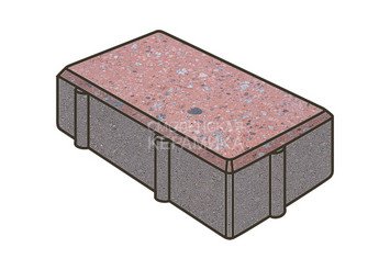 Гранитная тротуарная плитка Готика, Брусчатка Granite FINO, 200x100x80, Травертин 1