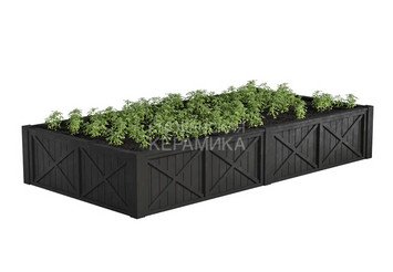 Модульная грядка Астра 1800x900x320мм (готовый комплект), черный 2