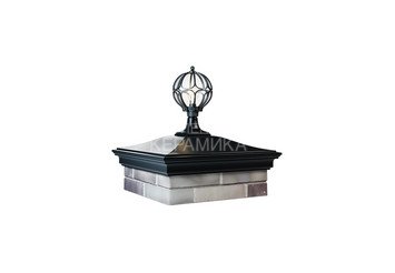 Колпак Zking Monblan 520 х 520 на 2 кирпича под фонарь черный 1