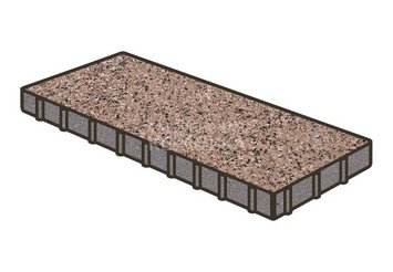Тротуарная плитка Готика, Плита Premium Gold, 900x300x100 мм, цвет Голд 16 1