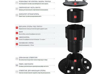 Опора регулируемая HILST LIFT self-leveling HL9 (335-485мм) 6