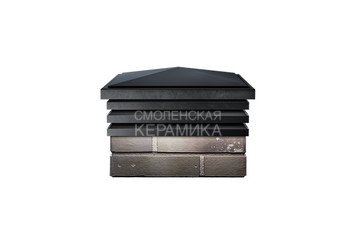 Колпак Zking Bona 385 х 385 с посадкой на 1,5 кирпича черный 2