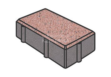 Тротуарная плитка Готика, Брусчатка Premium Gold, 200x100x80 мм, цвет Голд 18 1