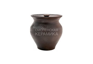 Чугунок 2л керамический с крышкой к тандырам Амфора с эффектом 