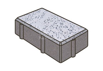 Гранитная тротуарная плитка Готика, Брусчатка Granite FINO, 200x100x80, Покостовский 1