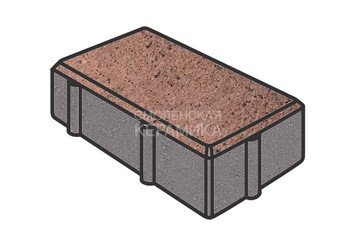 Тротуарная плитка Готика, Брусчатка Premium Gold, 200x100x80 мм, цвет Голд 15 1